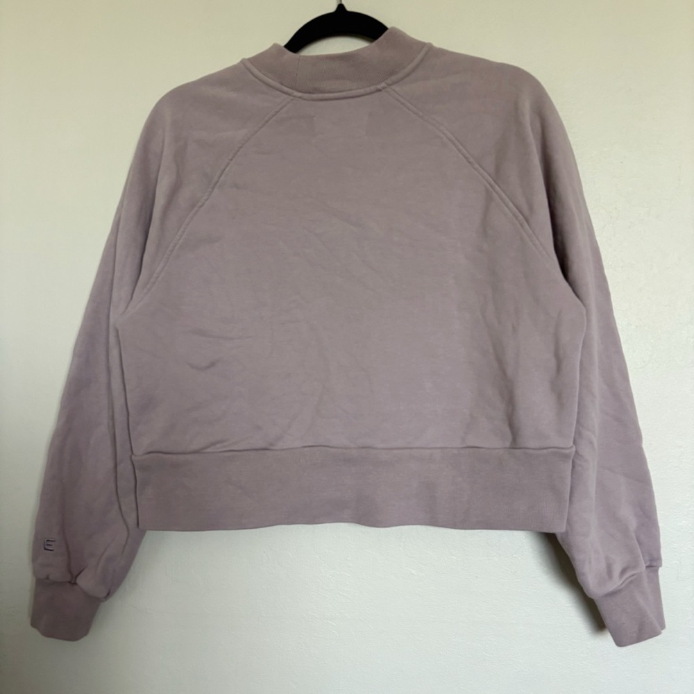 Everlane The Track Cropped Sweatshirt Dusty Lavender Size Small Organic Cotton - Picture 4 of 9
